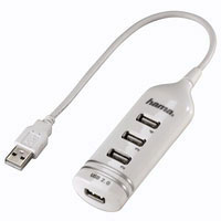 Hama USB 2.0 Hub 1:4, white (00039788)
